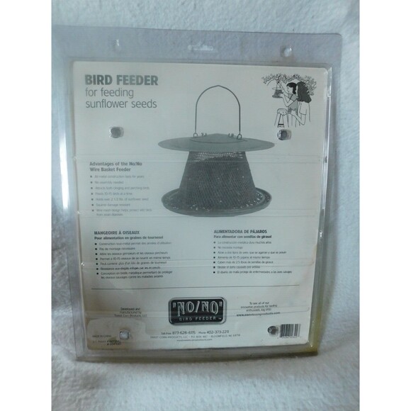 Red Cardinal Hanging Bird Feeder - 2.5 Lb. Capacity | NO/NO Wire Basket 12''Dia. - Picture 5 of 11